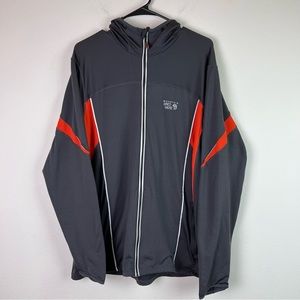 Mountain Hardwear Dark Gray Jacket with Red Accents